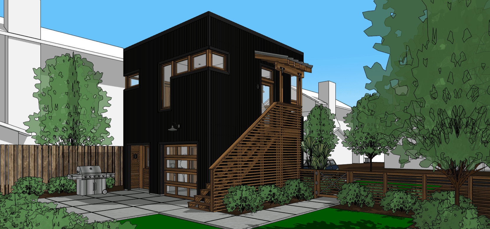 Source 3D model for Exterior · Back · 51 sec
