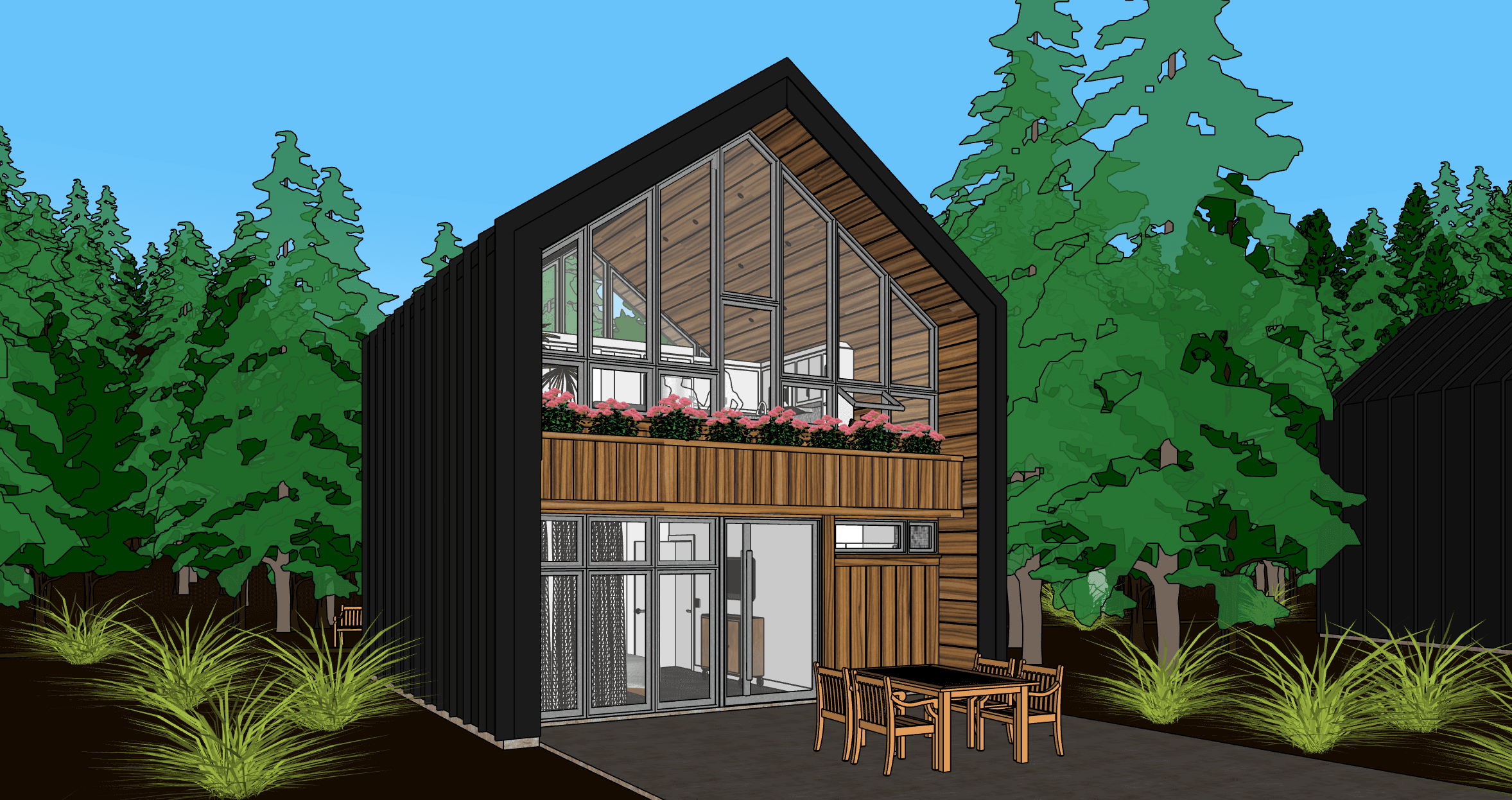 Source 3D model for Cabin · Daylight · 45 sec