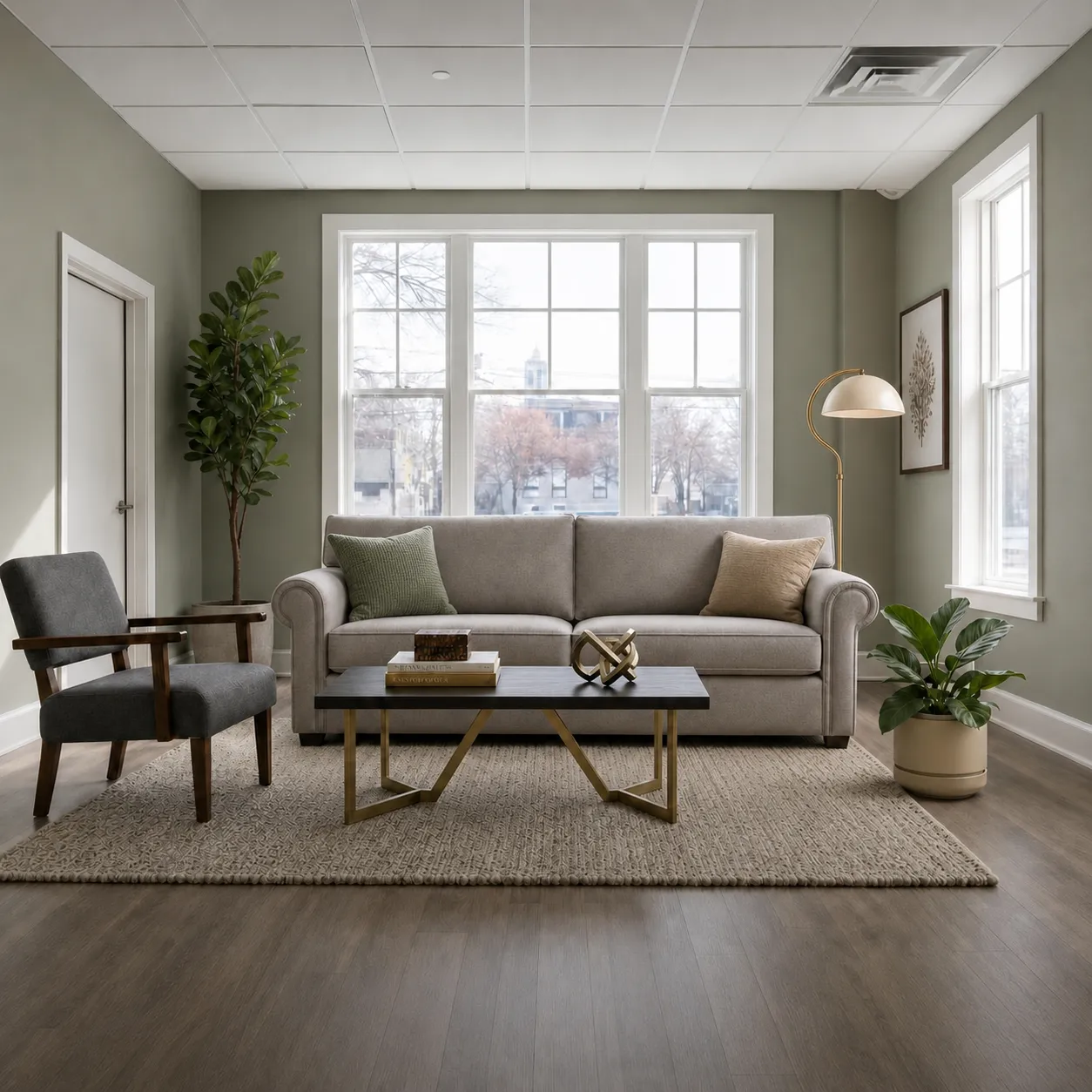 The room redesigned in a warm modern style by airender